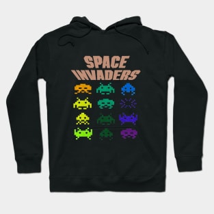 Space Invaders Retro Gaming Vintage Hoodie